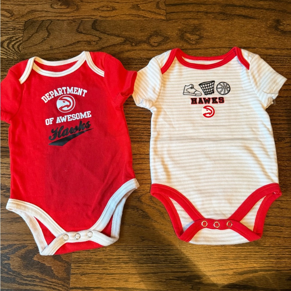 NBA Red and White Kids Bodysuits